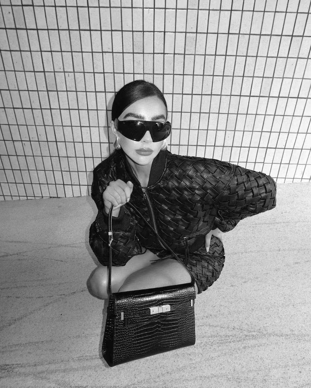 Kimmy faux leather bomber jacket - REBECATHELABEL