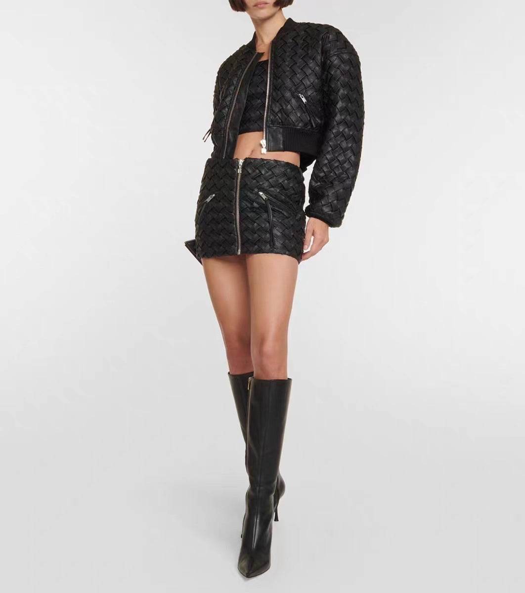 Kimmy faux leather bomber jacket - REBECATHELABEL