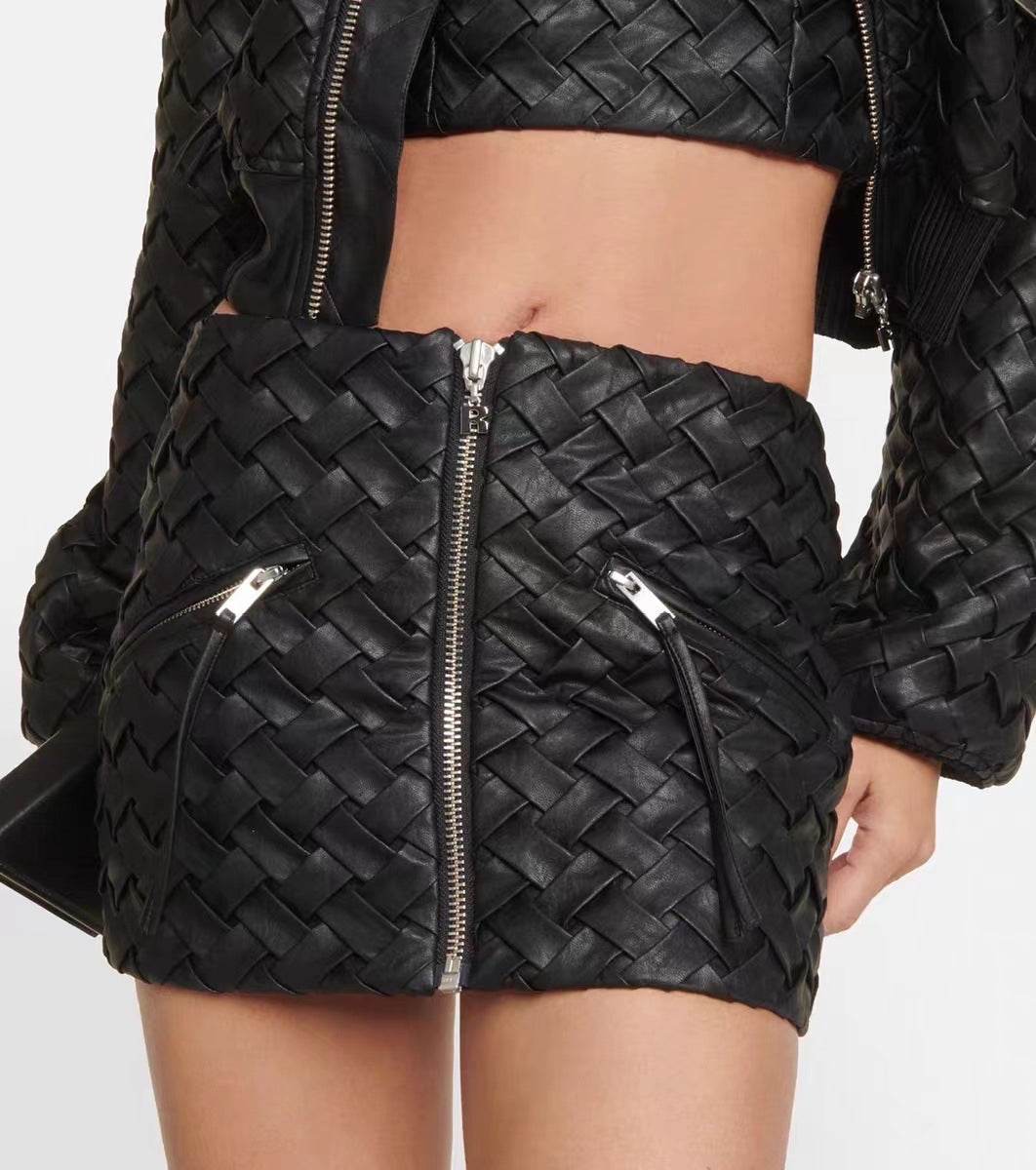 Kimmy faux leather bomber jacket - REBECATHELABEL