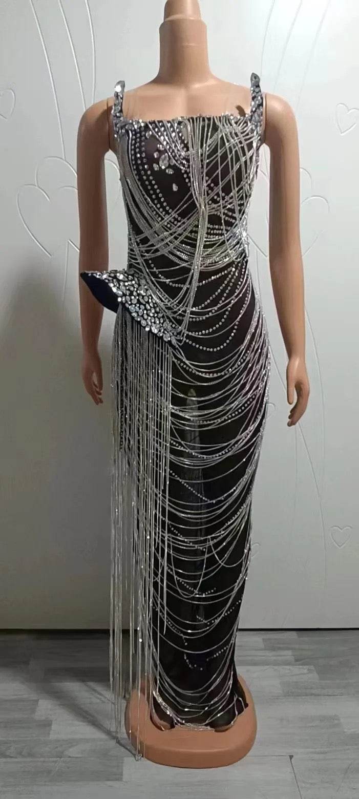 Kimmy rhinestone dress - REBECATHELABEL