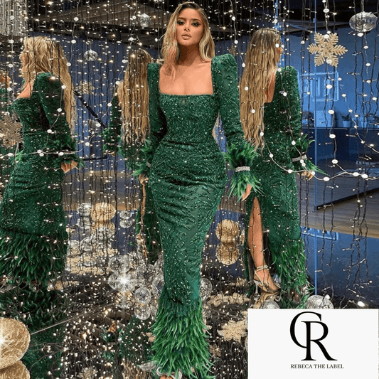 Klara feather dress - REBECATHELABEL