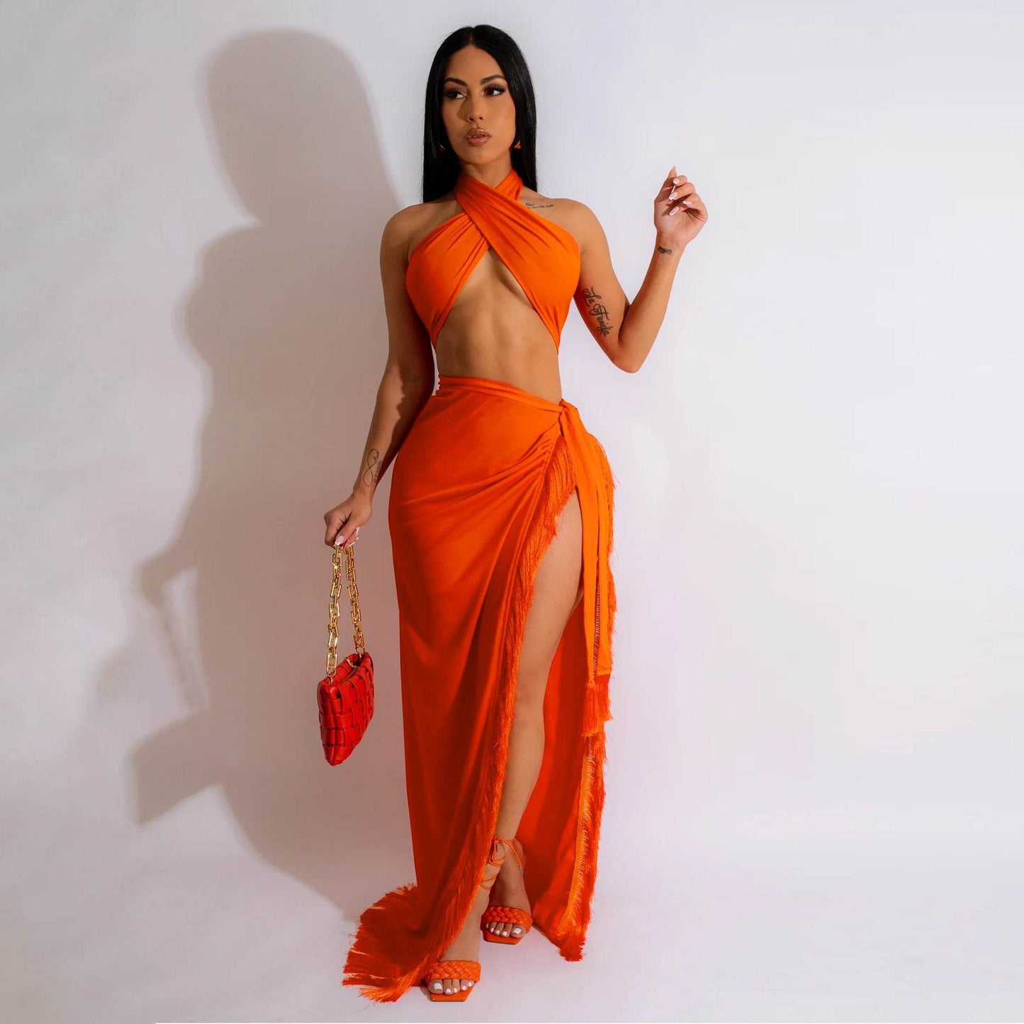 Lace Tassel Two Piece Skirt Set - REBECATHELABEL