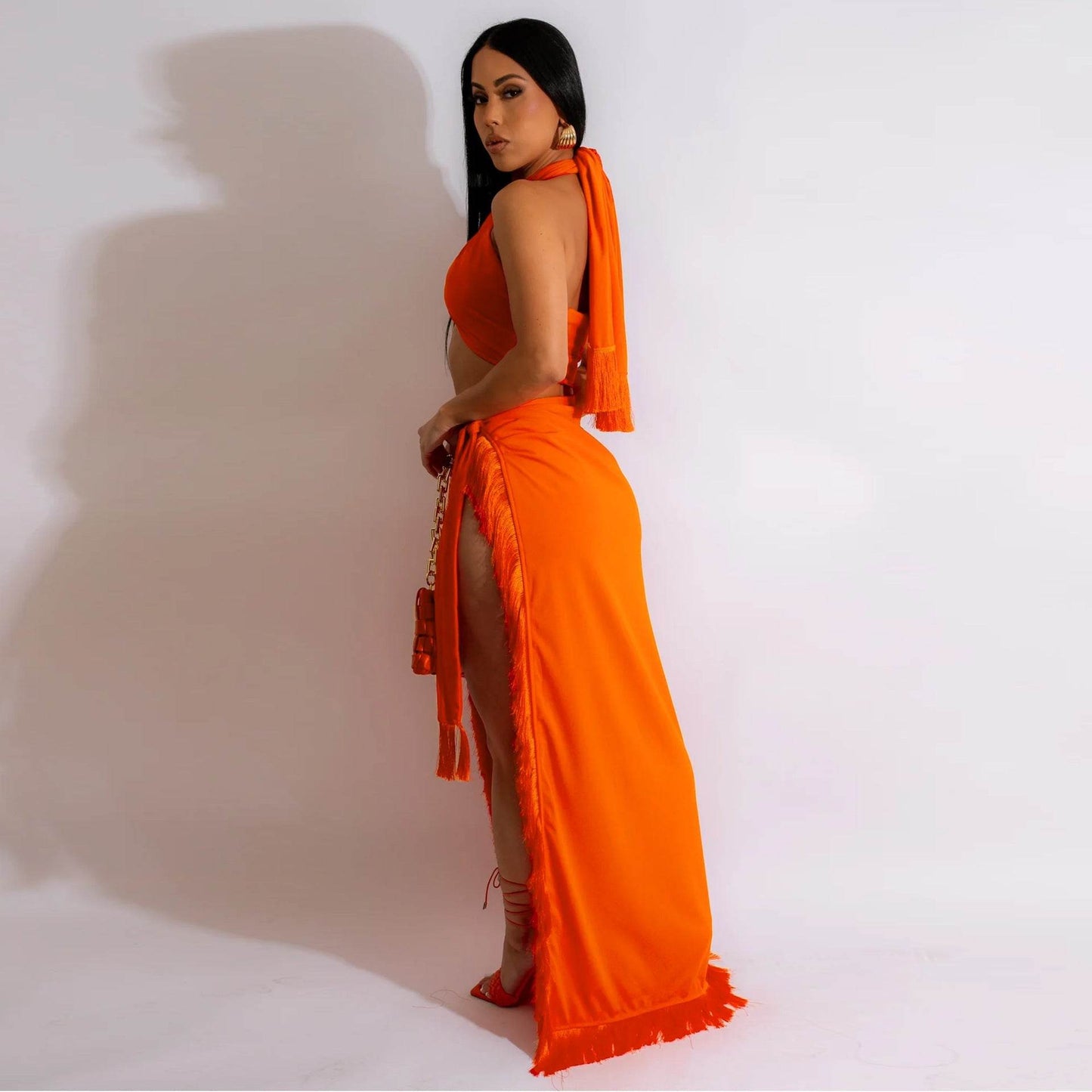 Lace Tassel Two Piece Skirt Set - REBECATHELABEL