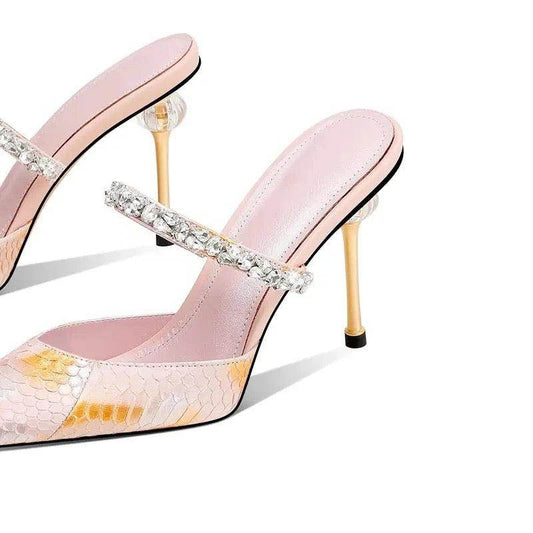 Laila rhinestone heels - REBECATHELABEL