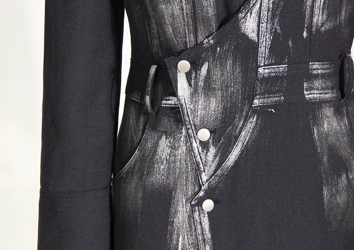 Lapel Long Sleeve Loose Fit Jacket - REBECATHELABEL