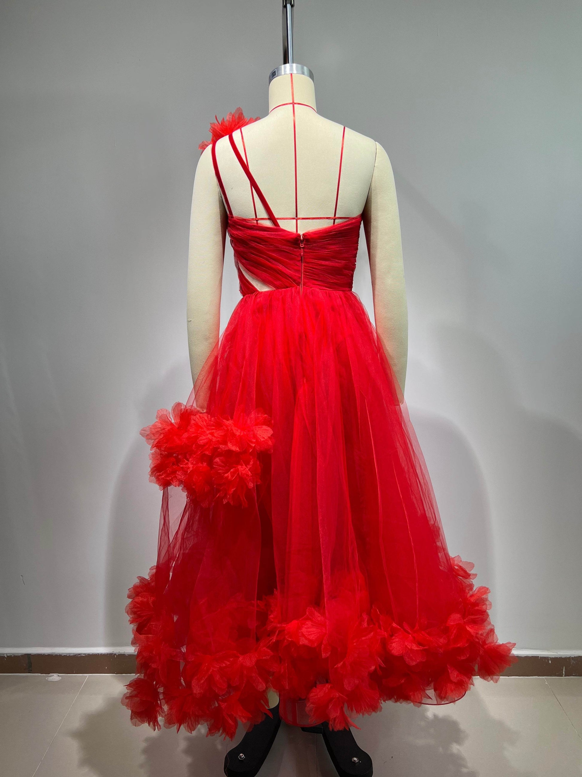 Layered Tulle Ball Evening Dress - REBECATHELABEL