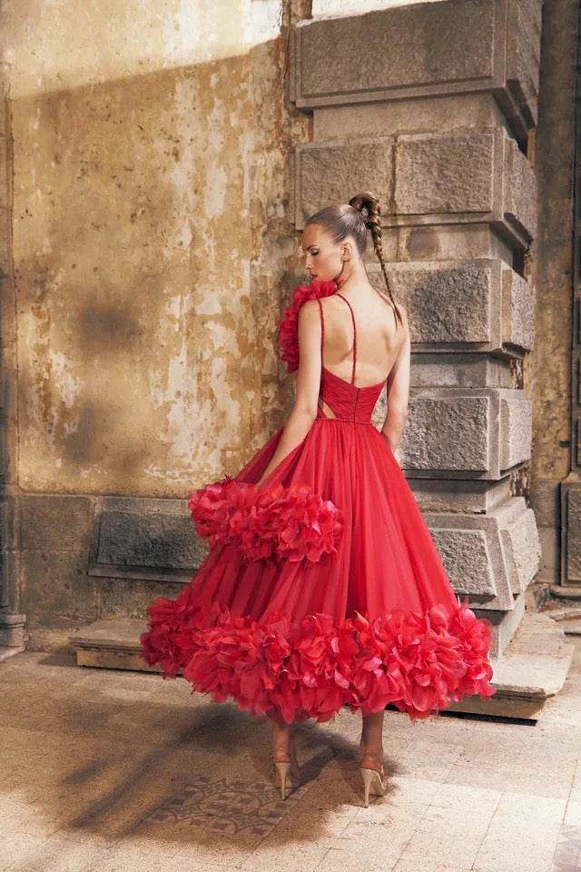 Layered Tulle Ball Evening Dress - REBECATHELABEL