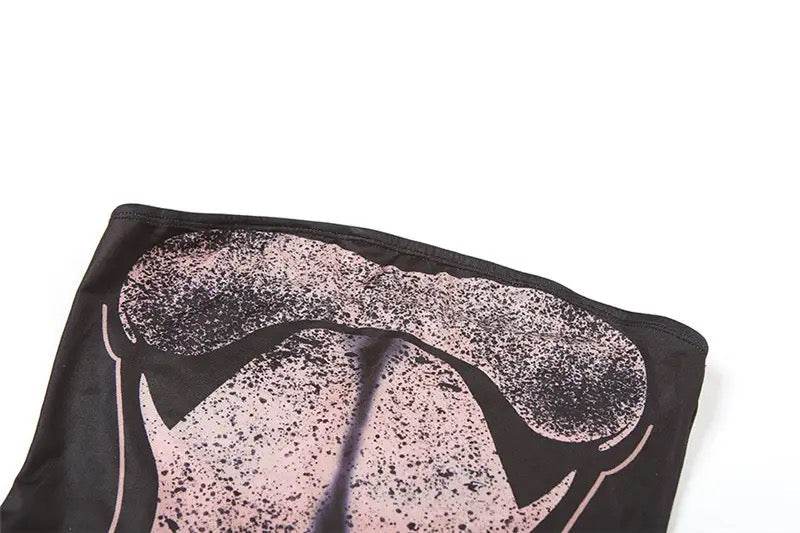 Leopard Print Camisole Strapless Vestido - REBECATHELABEL