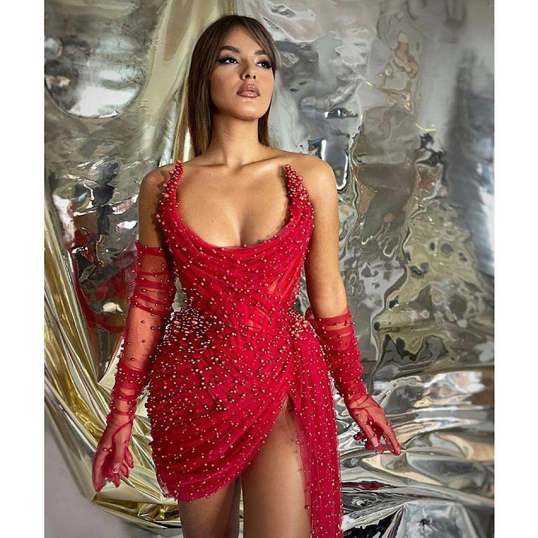 Liane red mini dress - REBECATHELABEL