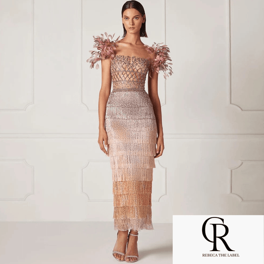 Lili tassel lilac dress - REBECATHELABEL