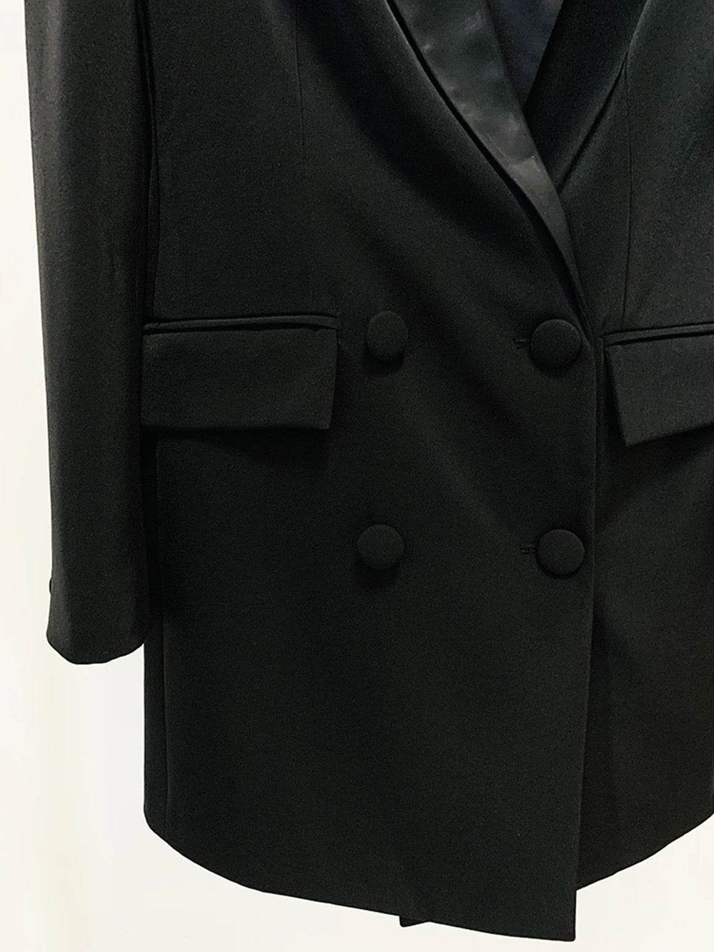 Long Sleeve Luxury Diamond Sexy V-Neck blazer - REBECATHELABEL