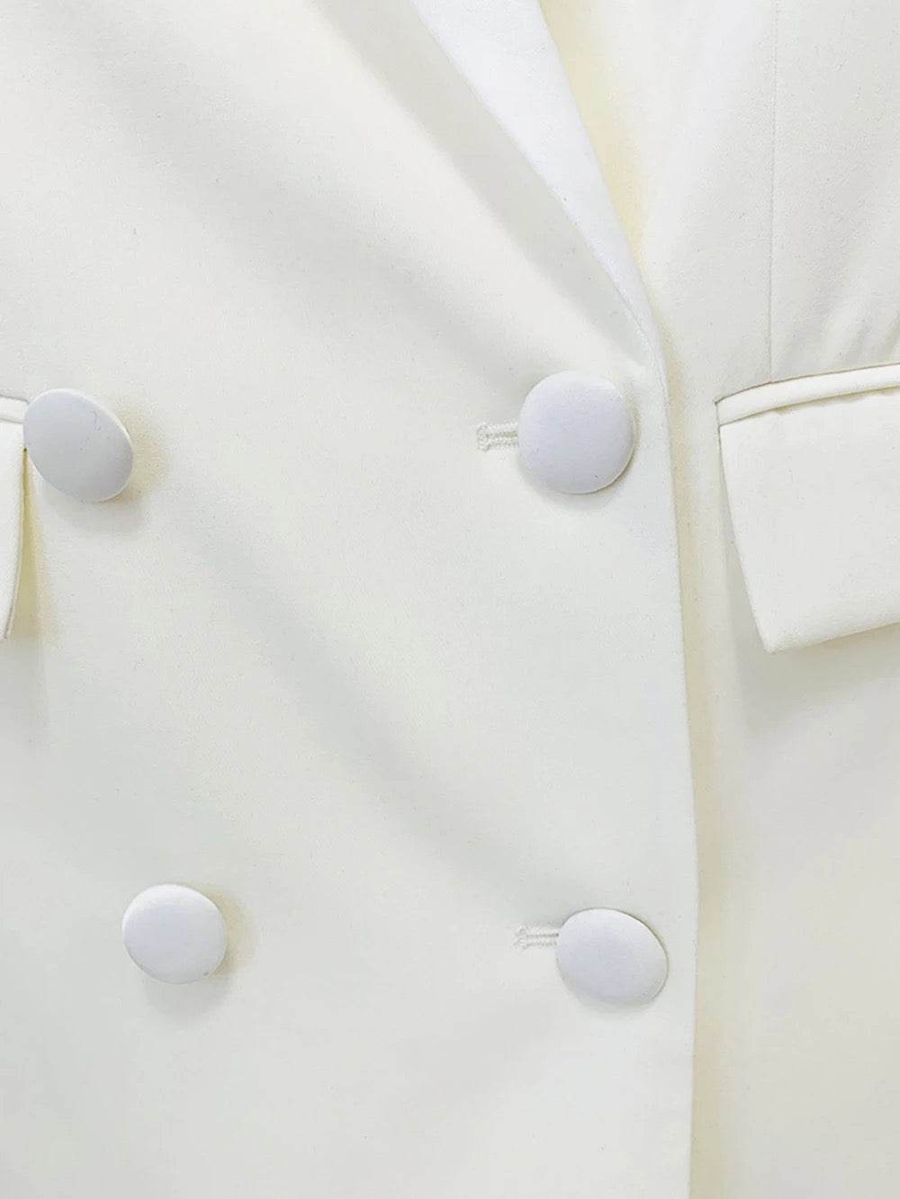 Long Sleeve Luxury Diamond Sexy V-Neck blazer - REBECATHELABEL