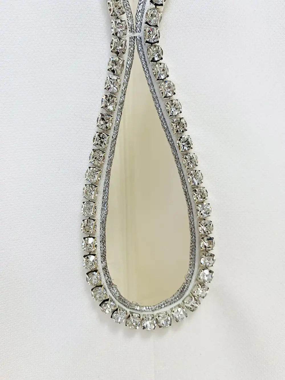 Long Sleeve V-Neck Diamond Tight Long Sleeve Jumpsuit - REBECATHELABEL