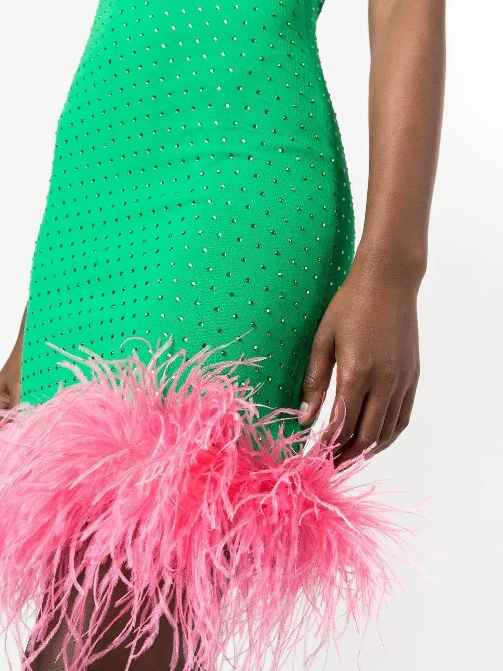 Lulu feather dress - REBECATHELABEL