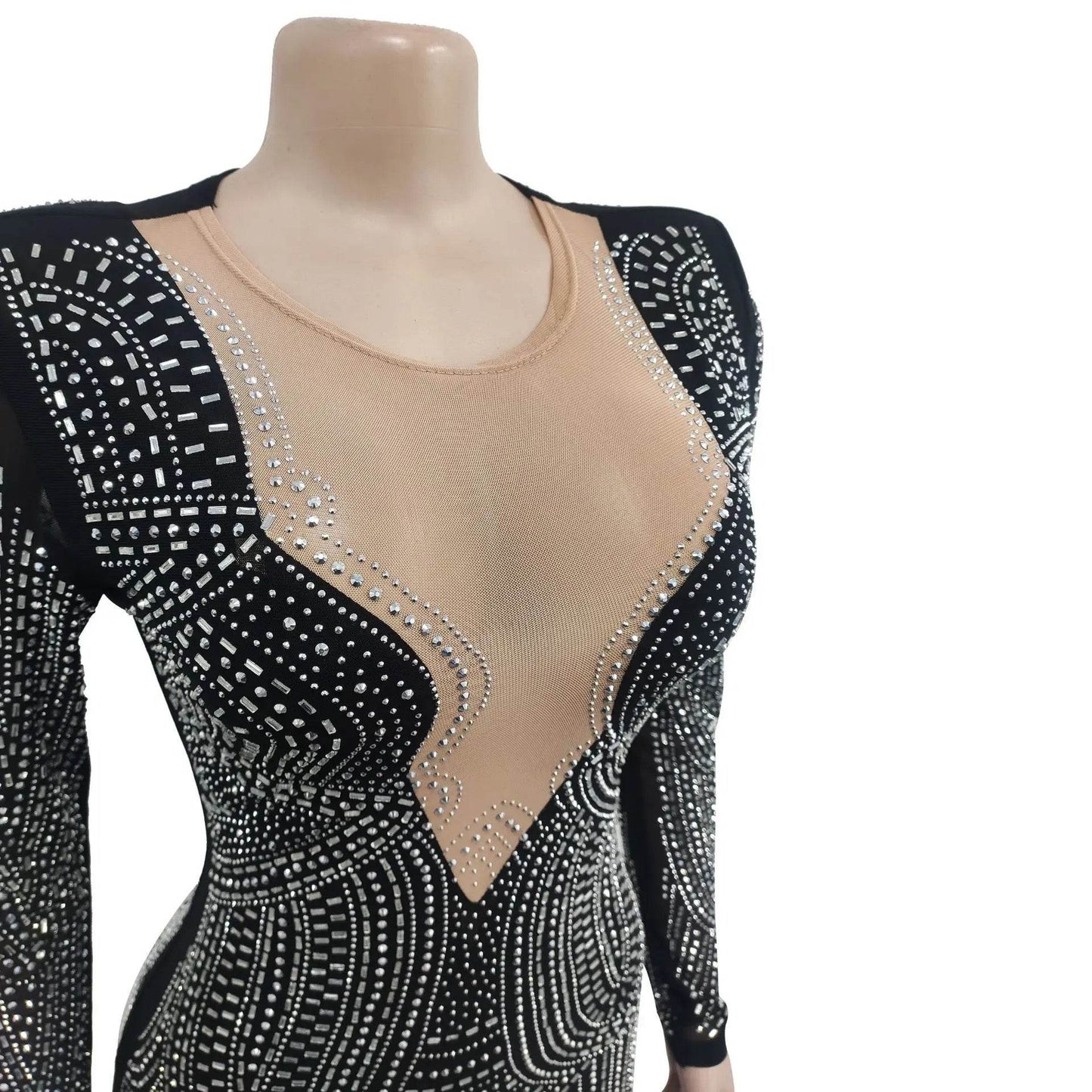 Lulu rhinestone mini dress - REBECATHELABEL