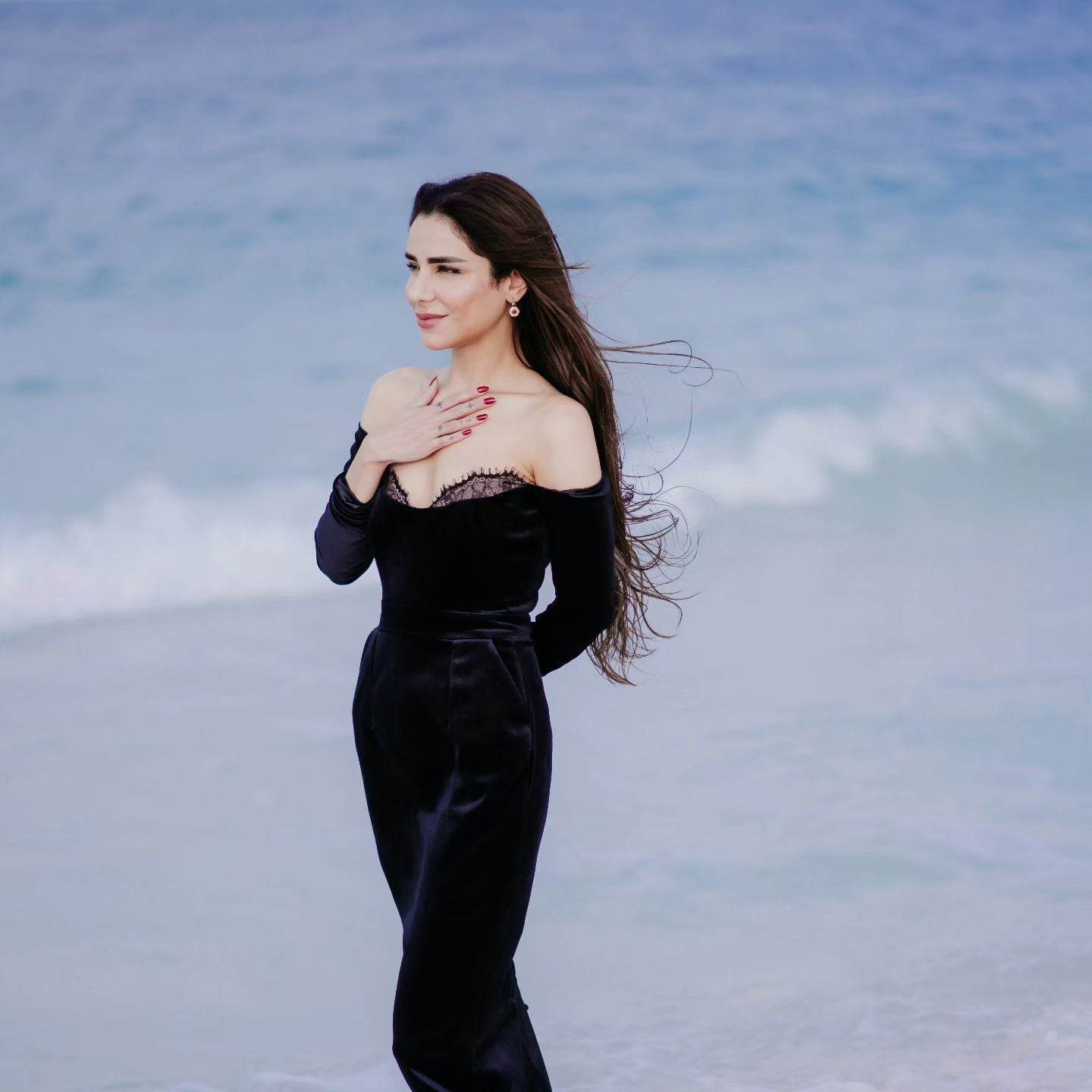 Lulu velvet midi dress - REBECATHELABEL