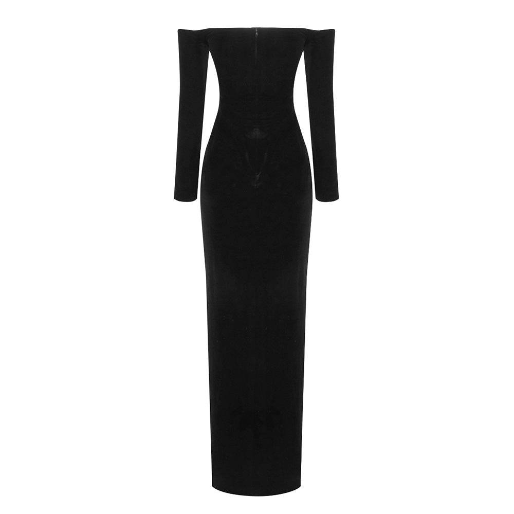 Lulu velvet midi dress - REBECATHELABEL