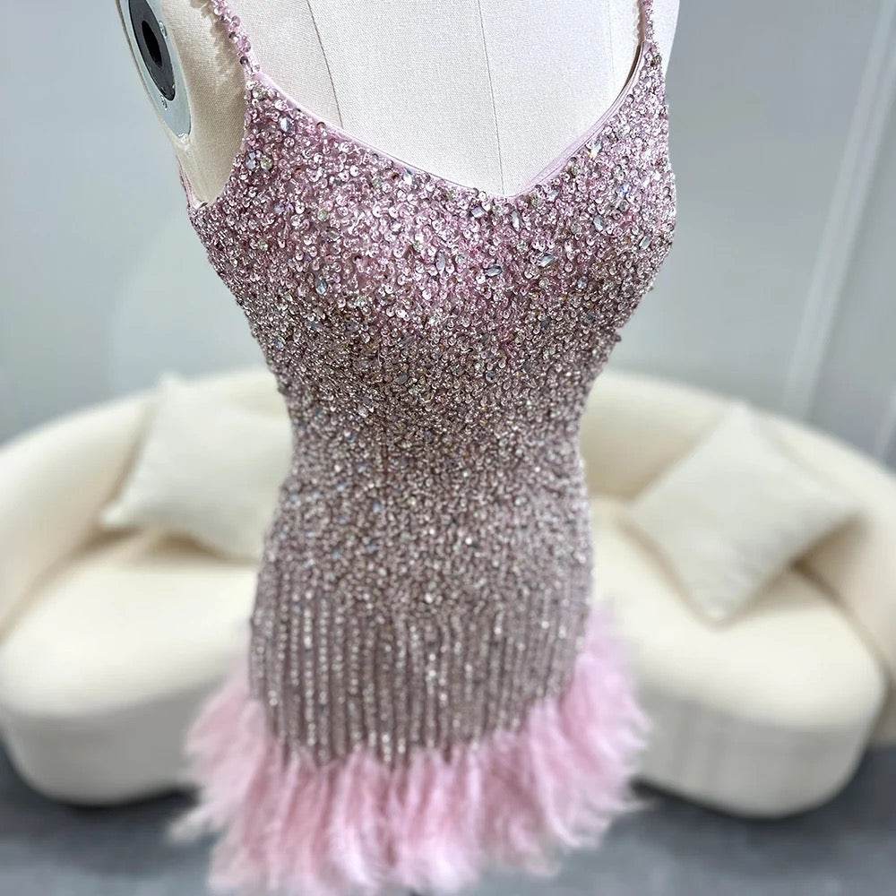 Mermaid Sweatheart Spaghetti Strap Short Evening Dress - REBECATHELABEL