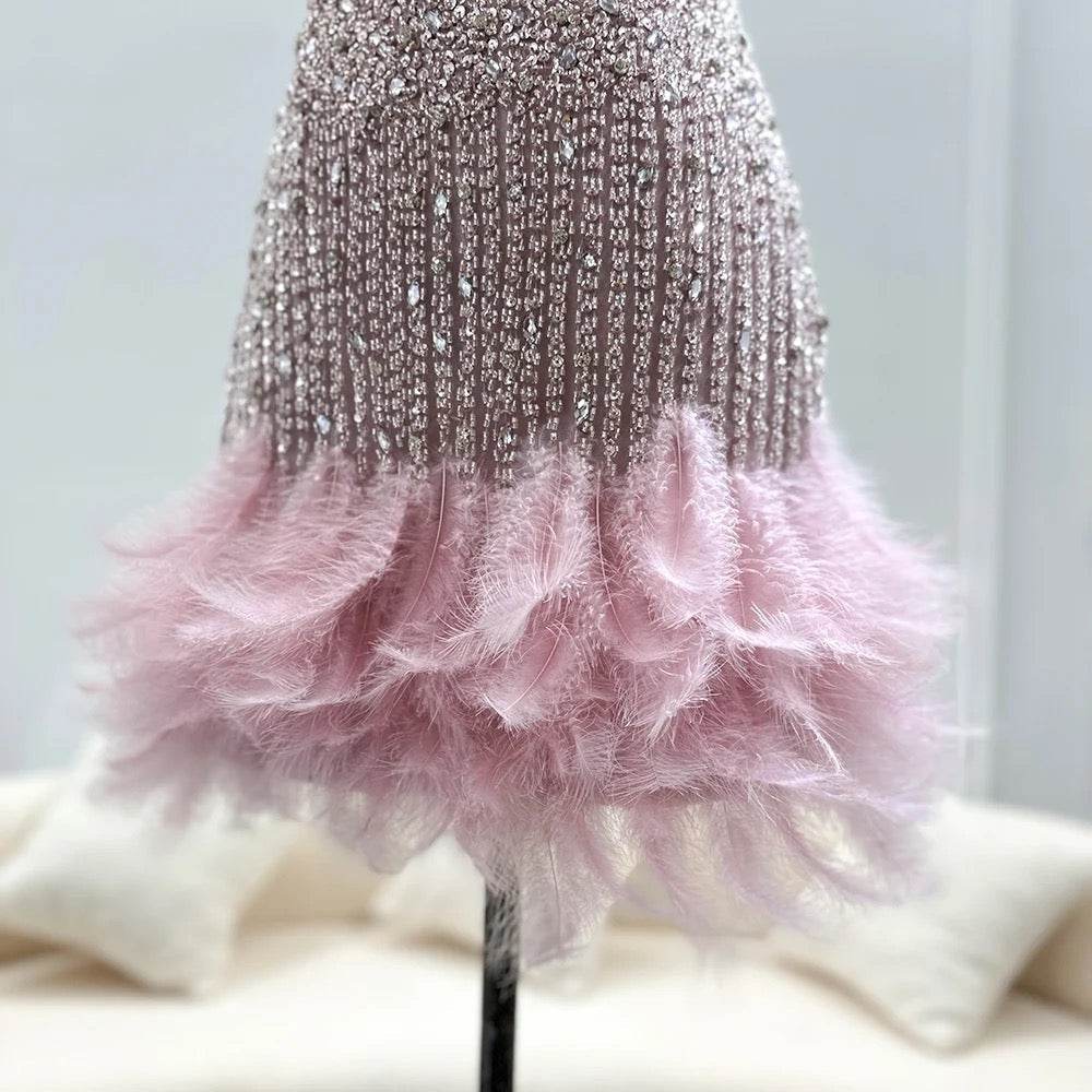 Mermaid Sweatheart Spaghetti Strap Short Evening Dress - REBECATHELABEL