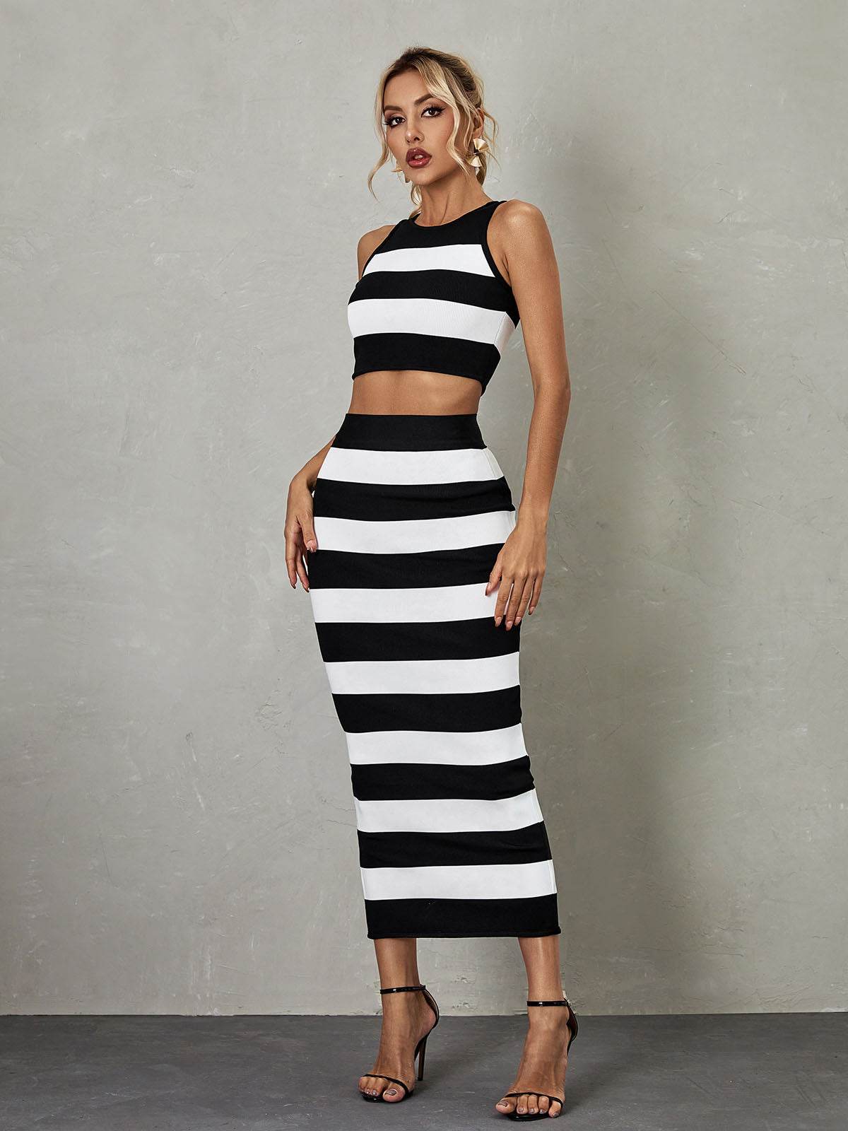 Milan Stripe Bandage Set - REBECATHELABEL