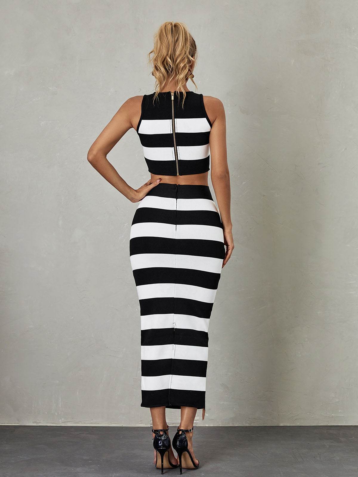 Milan Stripe Bandage Set - REBECATHELABEL