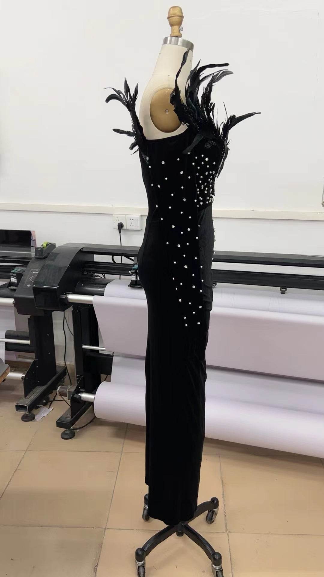 Milan feather dress - REBECATHELABEL