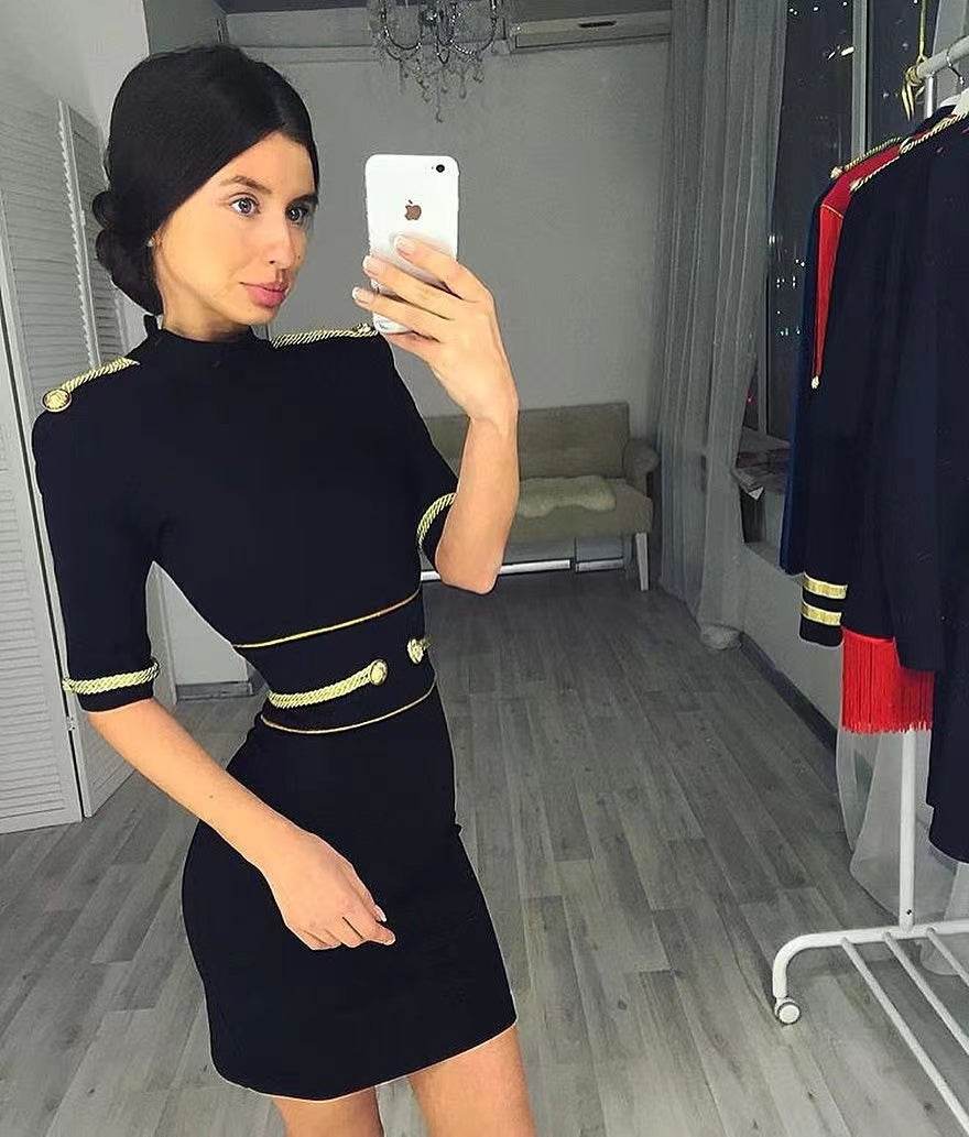 Nandi short sleeve dress - REBECATHELABEL