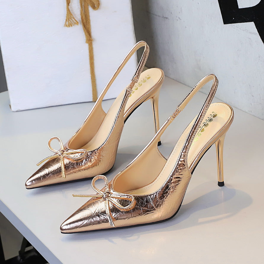 Cocktail Closed Toe Back Empty Low Cut heels