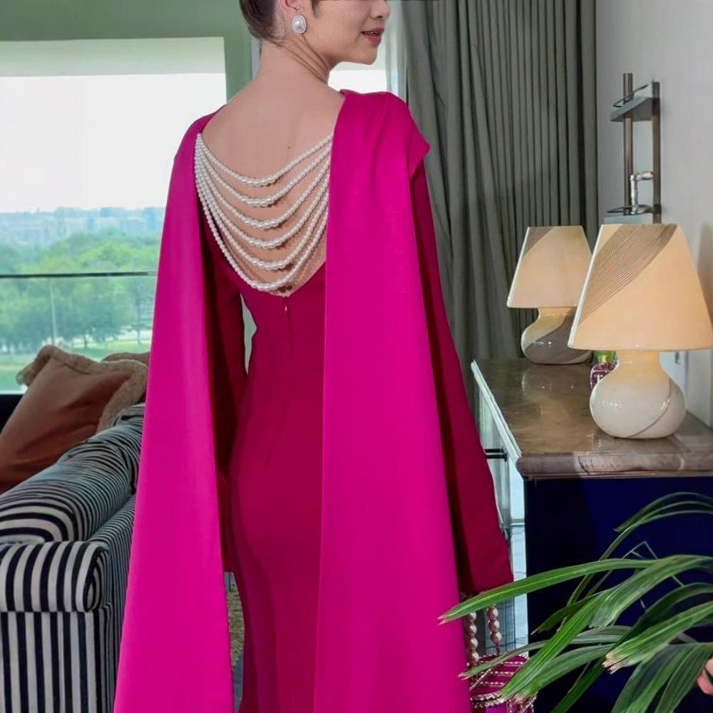 Sheath Shawl Ribbon Evening Dress