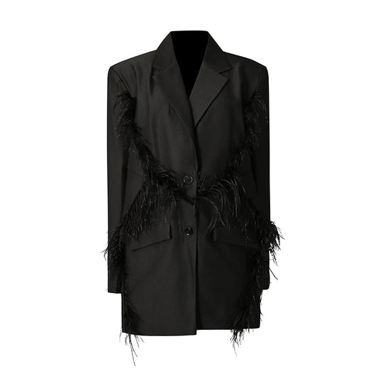Personalized Street Temperamental Minority Design Tassel blazer