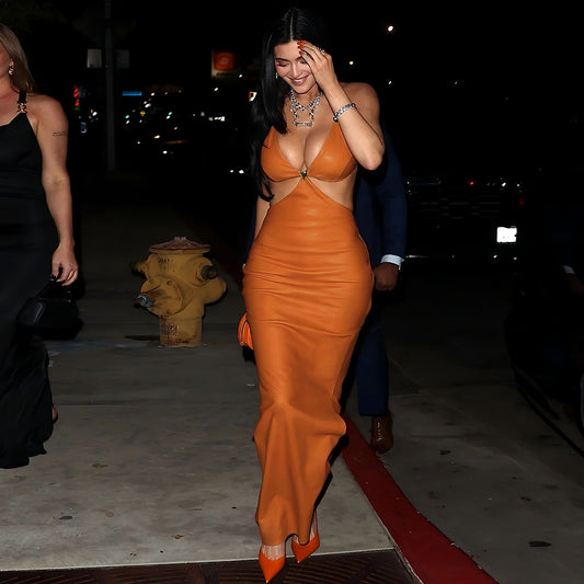 Buckle Stitching Sexy V neck Faux Leather Sheath Sexy Dress