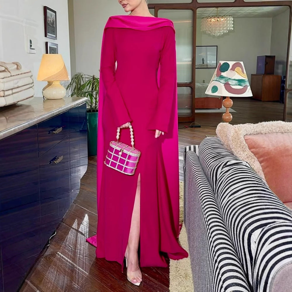 Sheath Shawl Ribbon Evening Dress