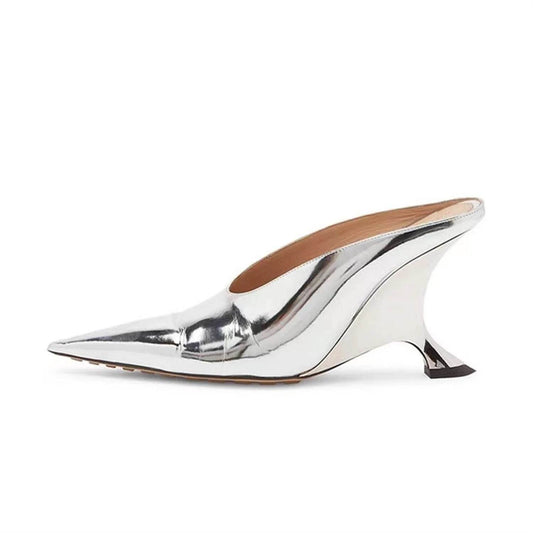 Oblique High Muller heels - REBECATHELABEL