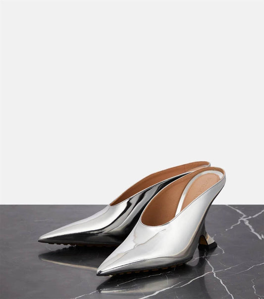 Oblique High Muller heels - REBECATHELABEL