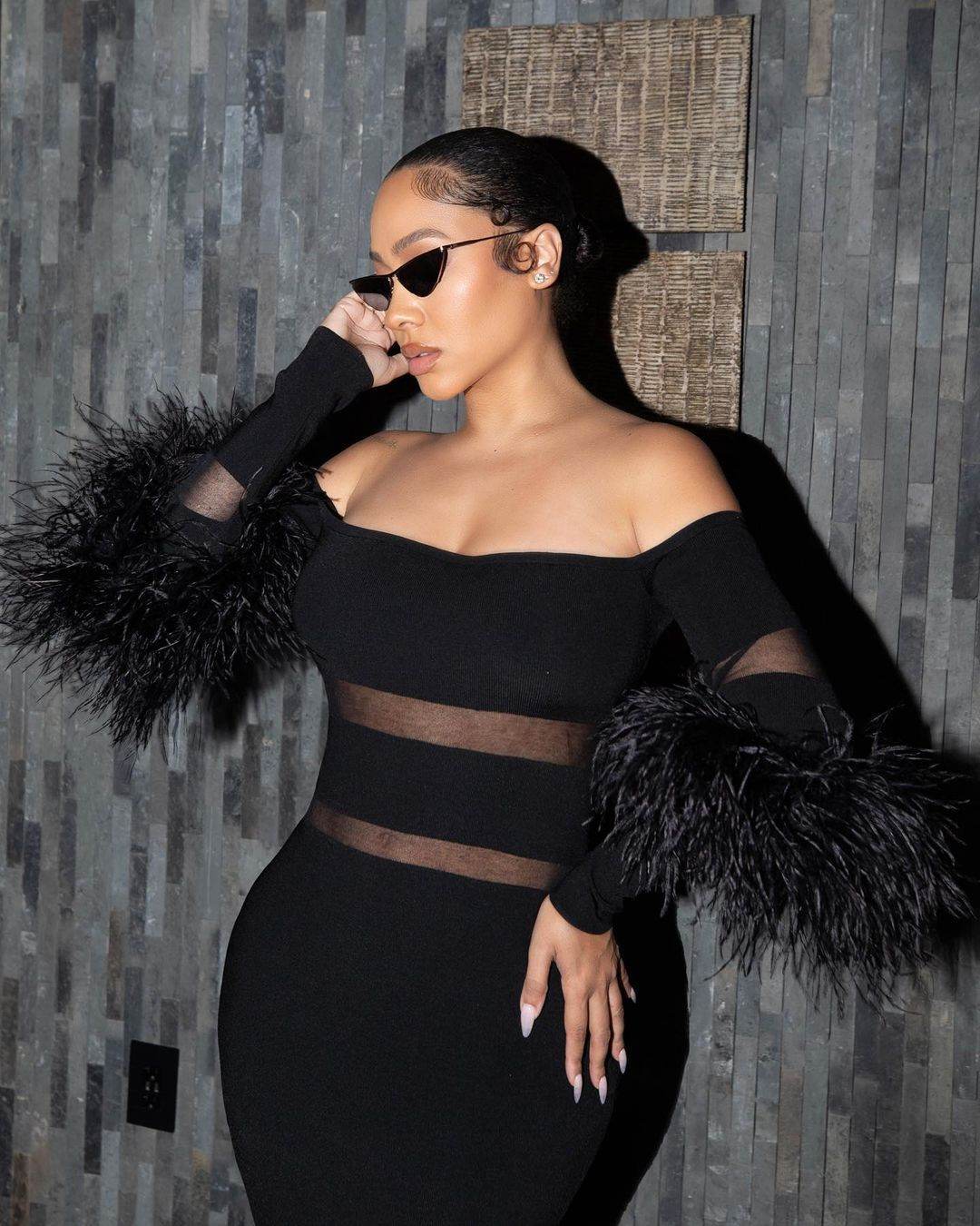 Off The Shoulders Bandage Dress - REBECATHELABEL