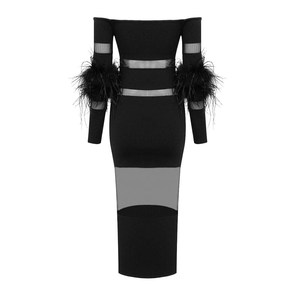 Off The Shoulders Bandage Dress - REBECATHELABEL