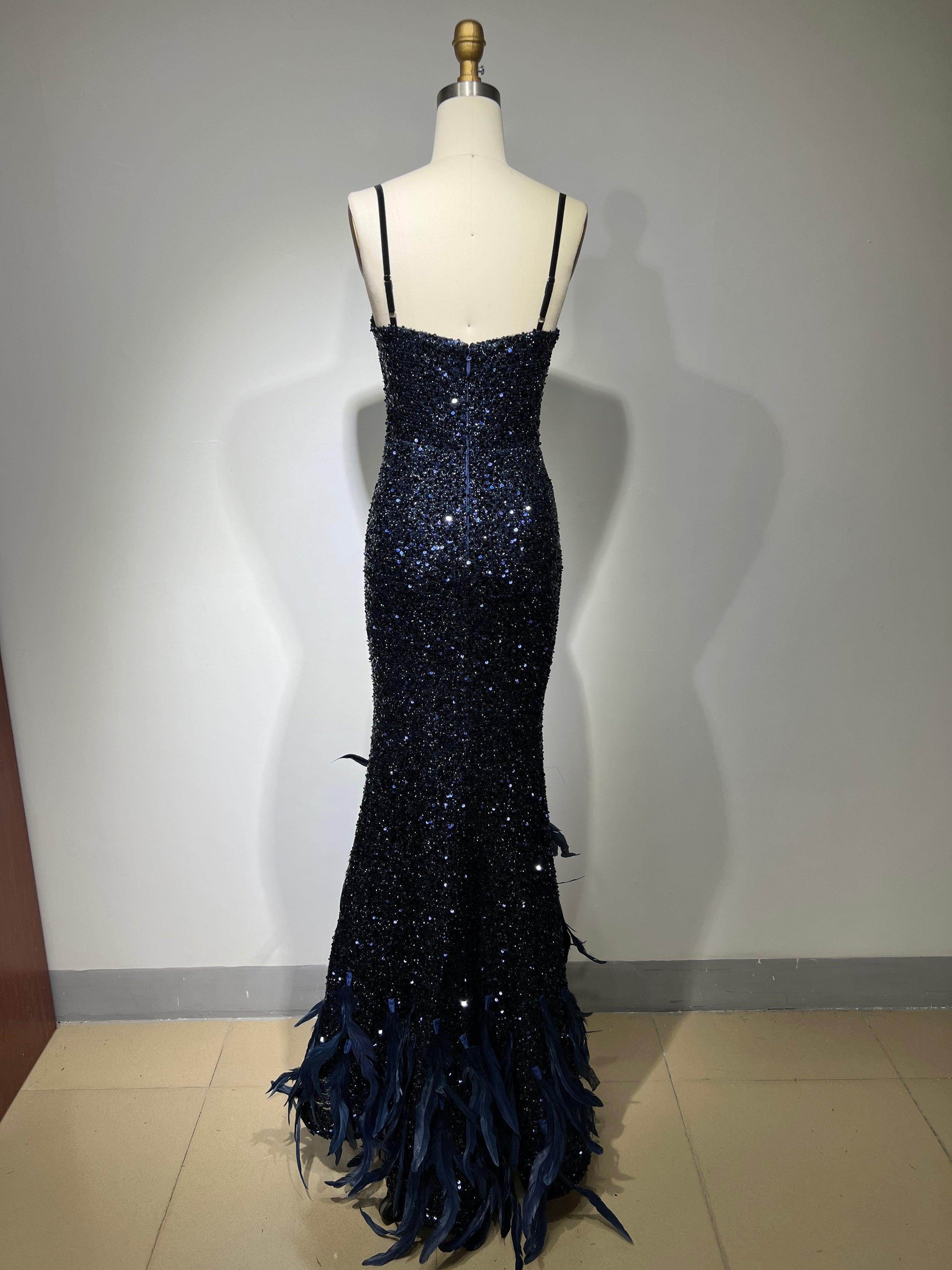 Paradise sequin feather dress - REBECATHELABEL