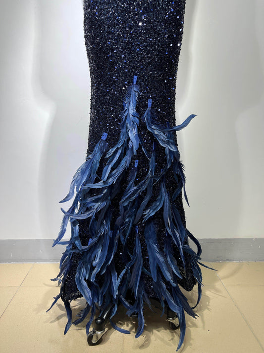 Paradise sequin feather dress - REBECATHELABEL