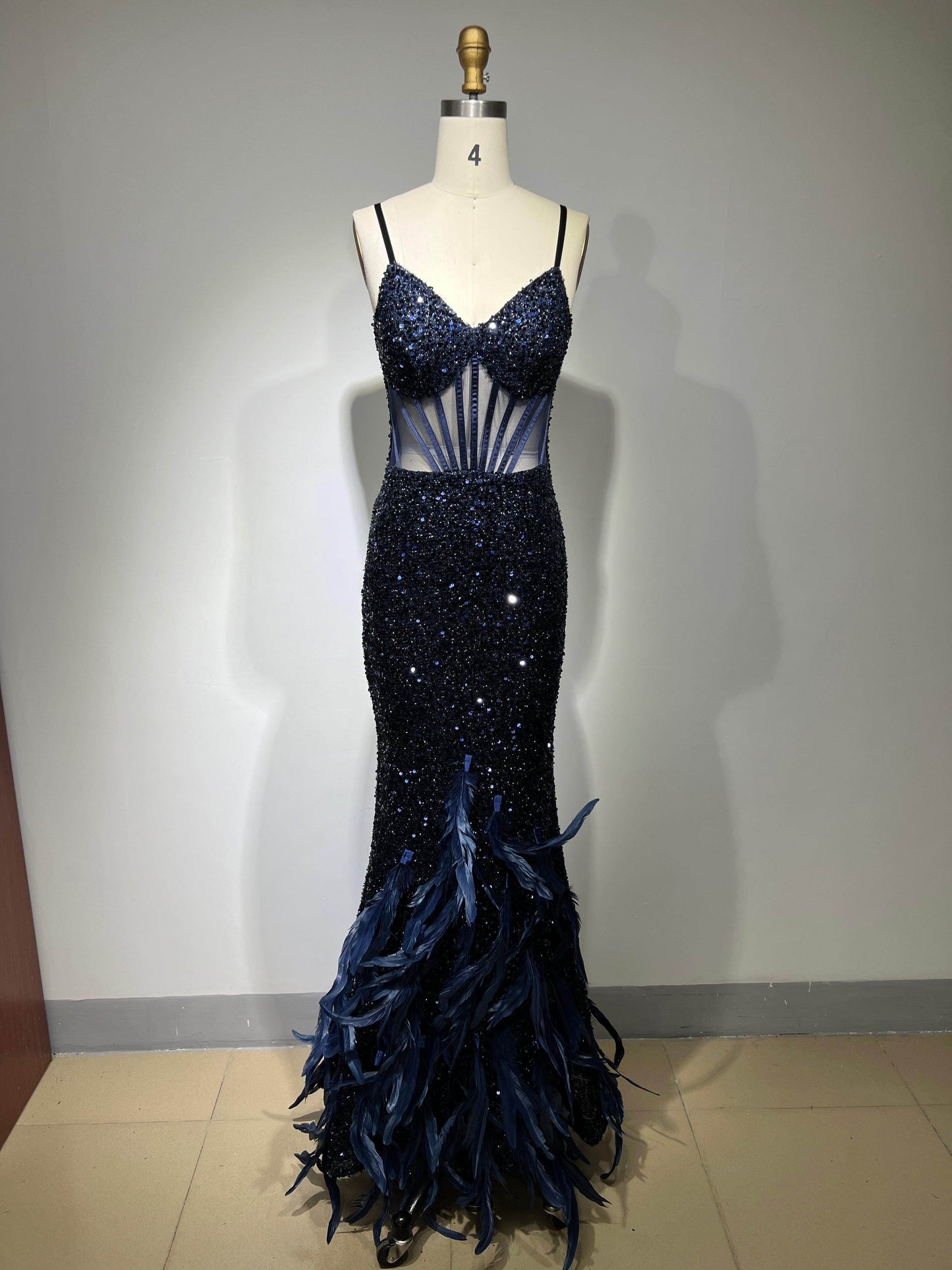 Paradise sequin feather dress - REBECATHELABEL