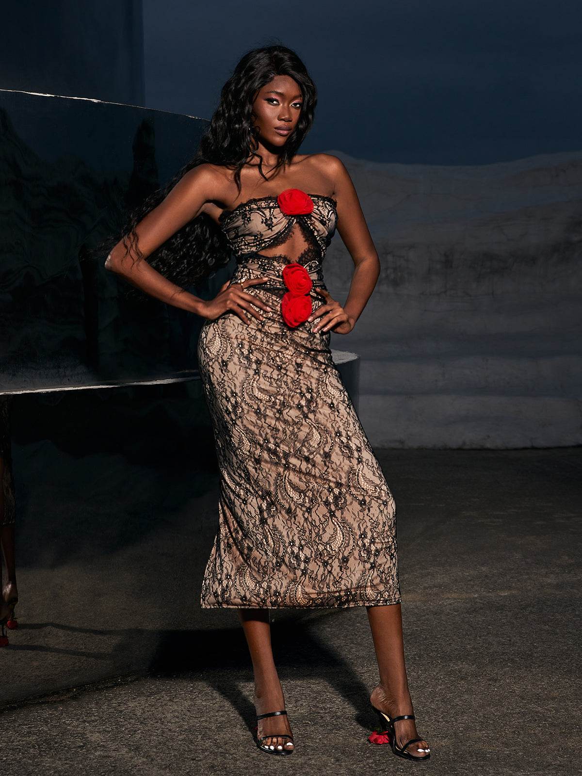 Patchwork Flower Lace Dress - REBECATHELABEL