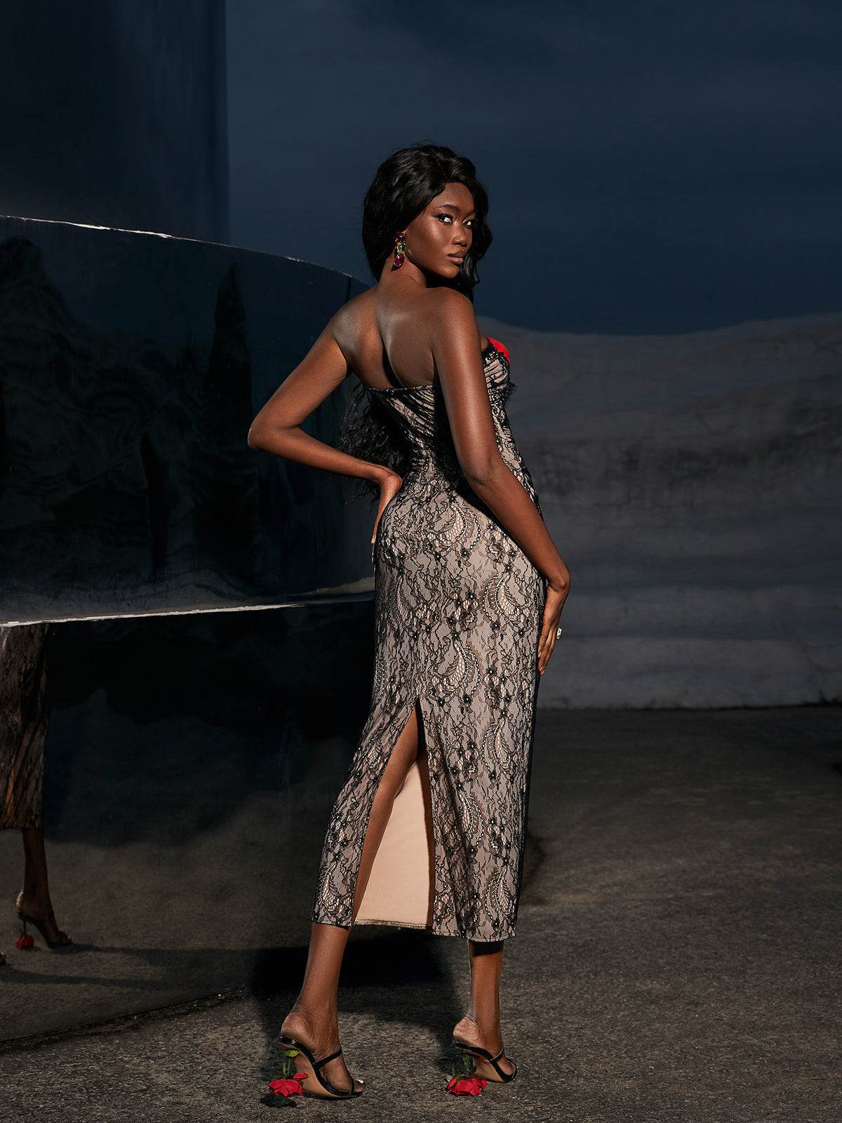 Patchwork Flower Lace Dress - REBECATHELABEL