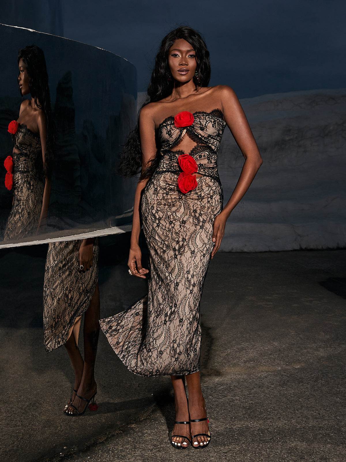 Patchwork Flower Lace Dress - REBECATHELABEL