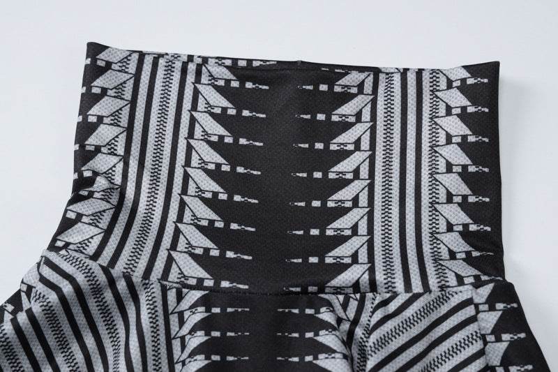 Printed Cropped Long Sleeve Top Slim Fit Skinny Pants Set - REBECATHELABEL