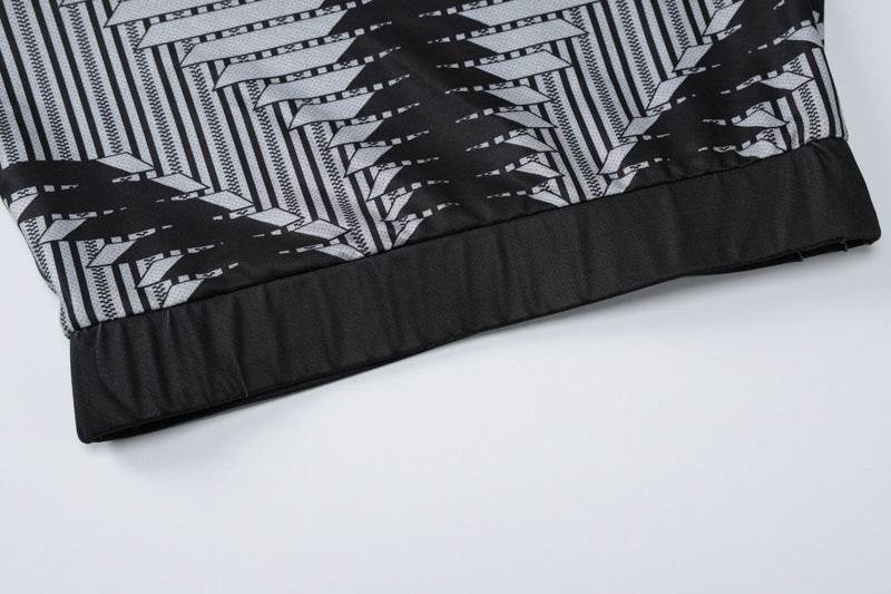 Printed Cropped Long Sleeve Top Slim Fit Skinny Pants Set - REBECATHELABEL