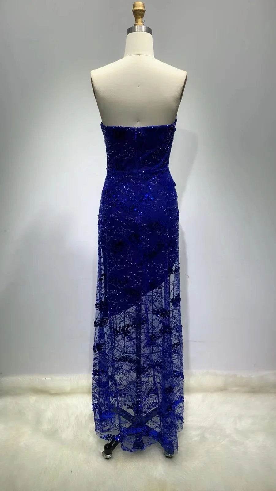 Rebecca sequin maxi high slight dress - REBECATHELABEL