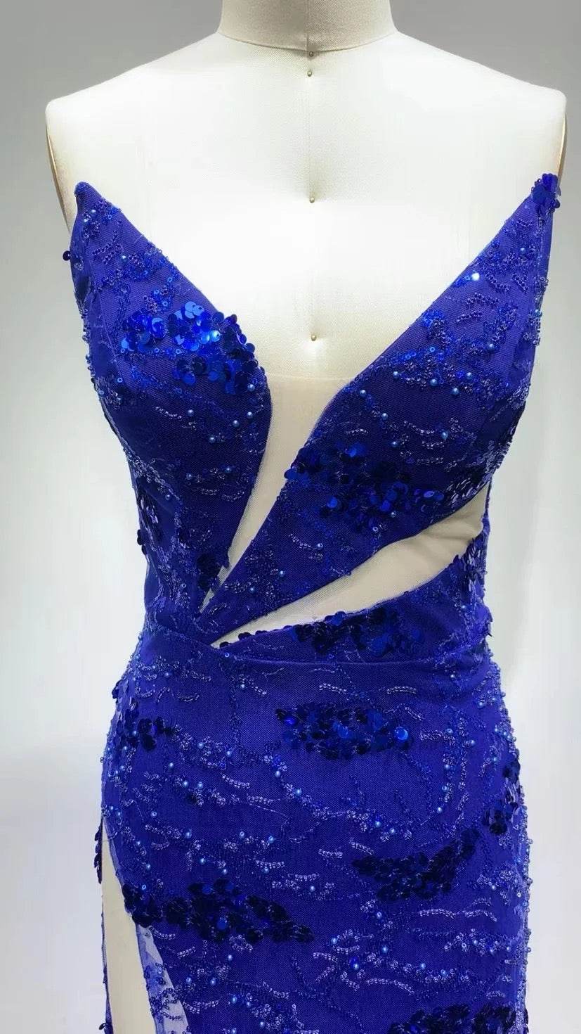 Rebecca sequin maxi high slight dress - REBECATHELABEL