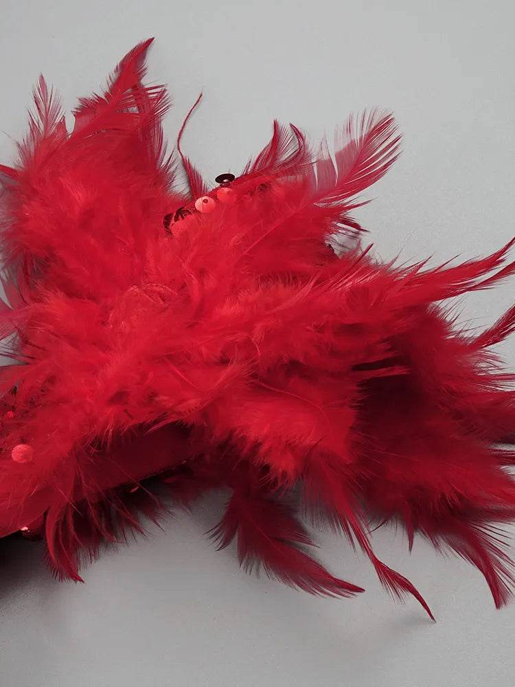 Red Glitter Sequins Maxi Dress - REBECATHELABEL