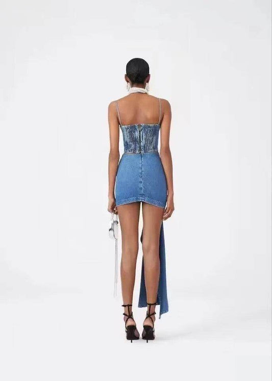 Rona denim skirt set - REBECATHELABEL