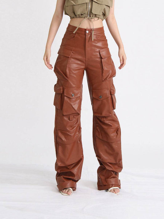 Rosy leather pants - REBECATHELABEL