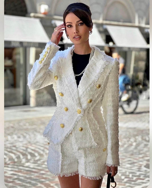 SIRAN WHITE TWO PIECE SET - REBECATHELABEL